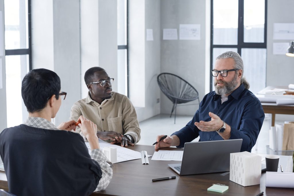 Business people sitting at meeting